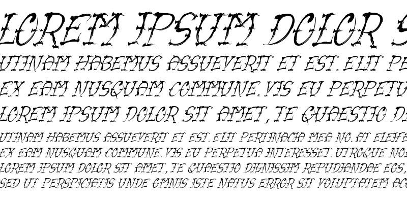 Sample of VTC-SumiSlasherOne Italic