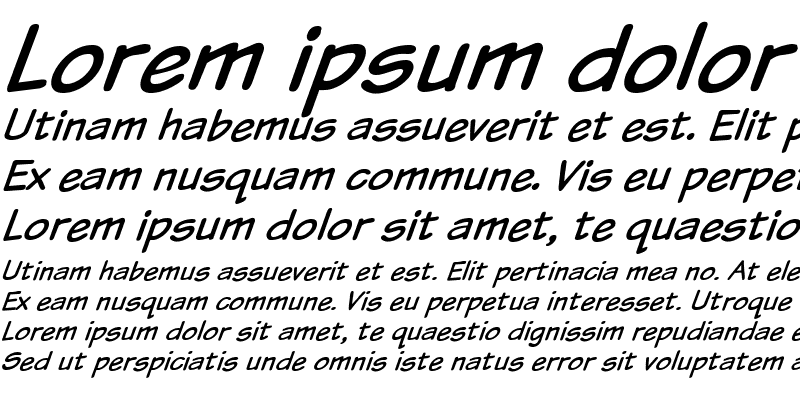 Sample of VTCSundaykomix Italic
