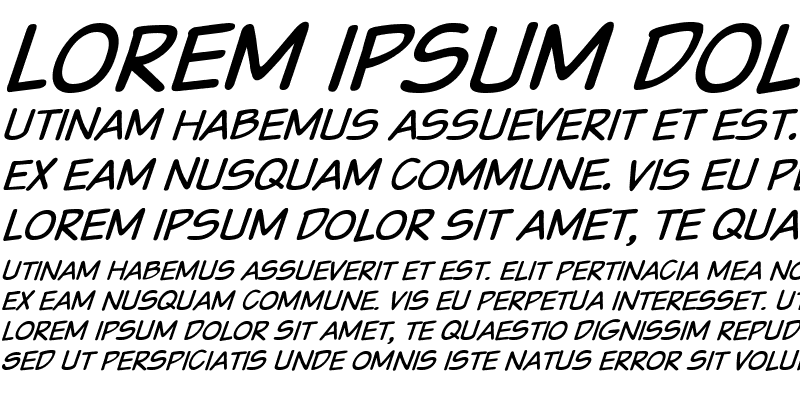 Sample of VTCSundaykomixcaps Italic