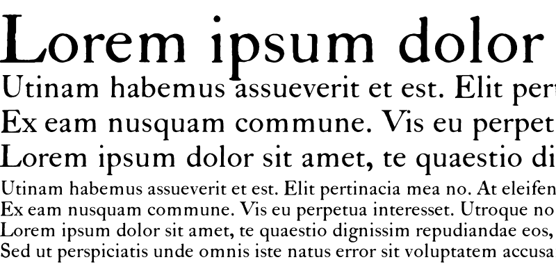 Sample of VTCualaCaslon