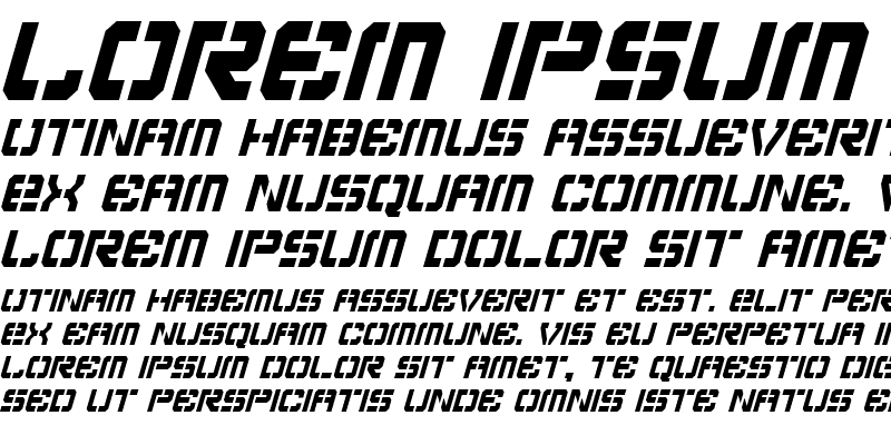 Sample of Vyper Condensed Italic