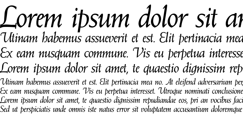 Sample of W690-Roman Italic
