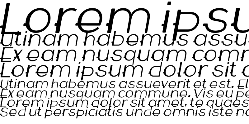 Sample of WABECO Italic