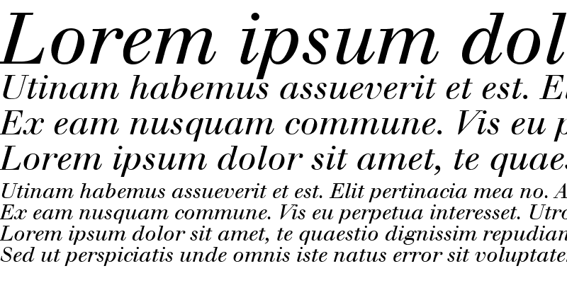 Sample of Walbaum LT Italic Regular