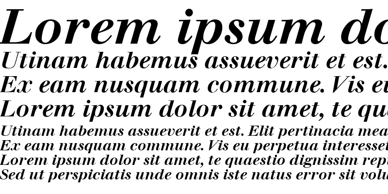 Sample of Walbaum RomanOsF Bold Italic