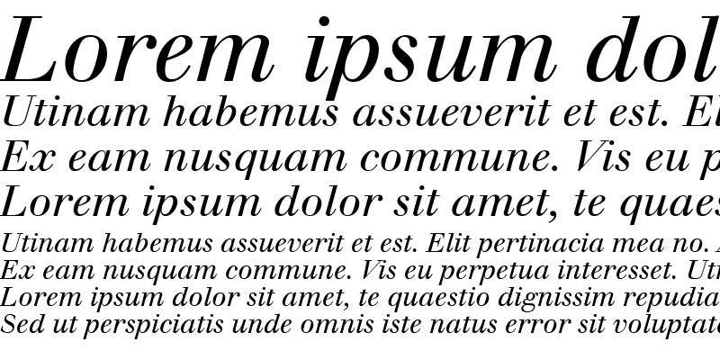 Sample of Walbaum SSi Italic