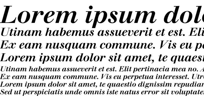 Sample of WalbaumEF Medium Italic