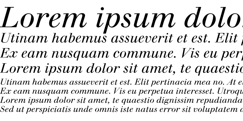 Sample of WalbaumEF Regular Italic