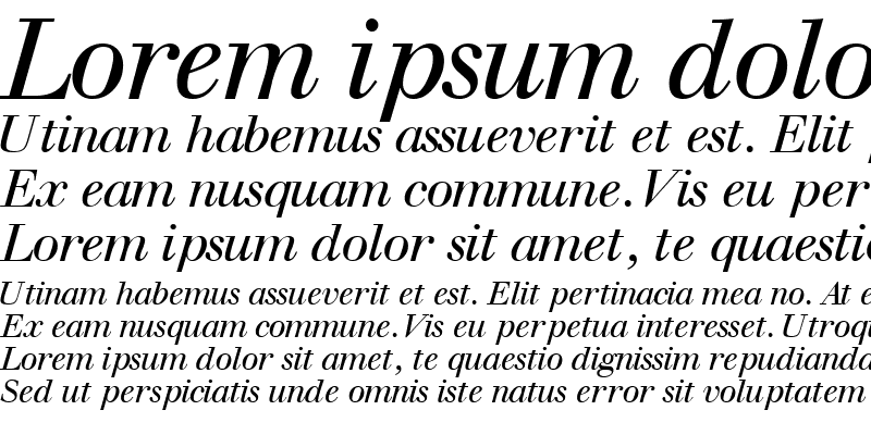 Sample of WalbaumSSK Italic