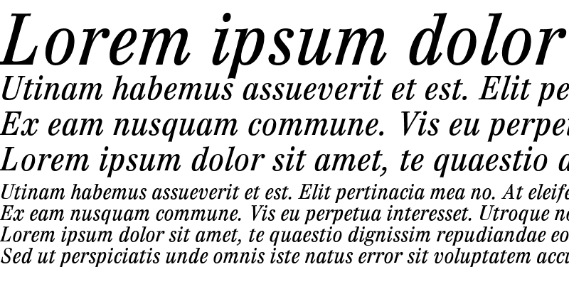 Sample of WalburnText Italic