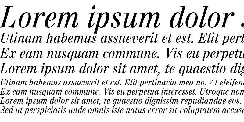Sample of WalburnTextLight Italic