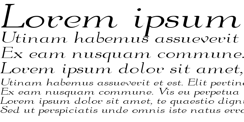Sample of WaltersExtended Italic