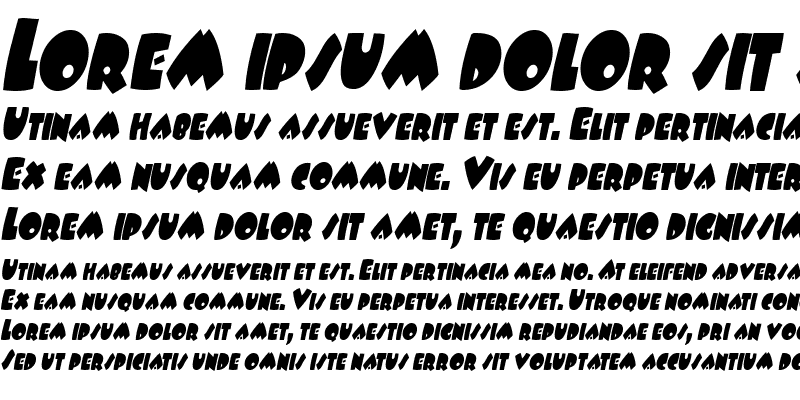 Sample of Wampum-Condensed Italic