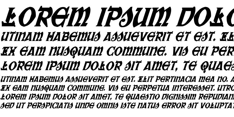 Sample of War Priest Condensed Italic Condensed Italic