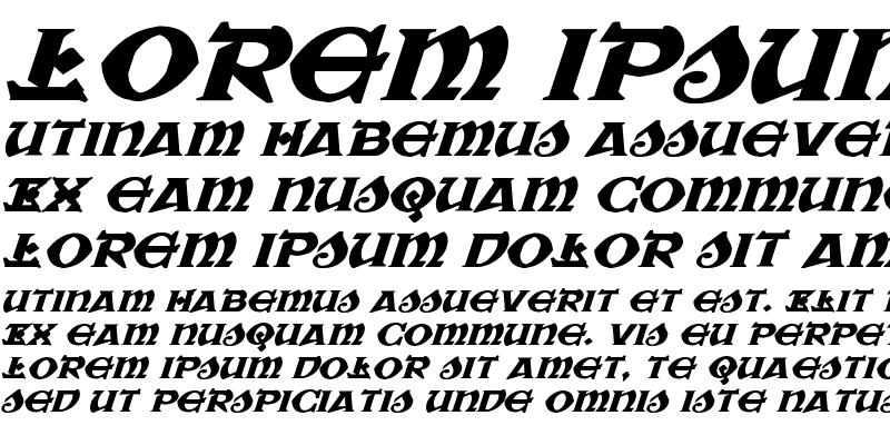 Sample of War Priest Expanded Italic
