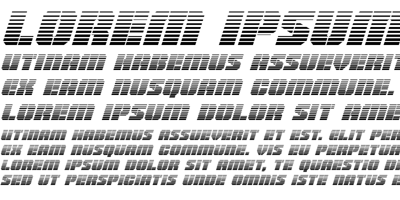 Sample of Warp Thruster Gradient Italic Italic