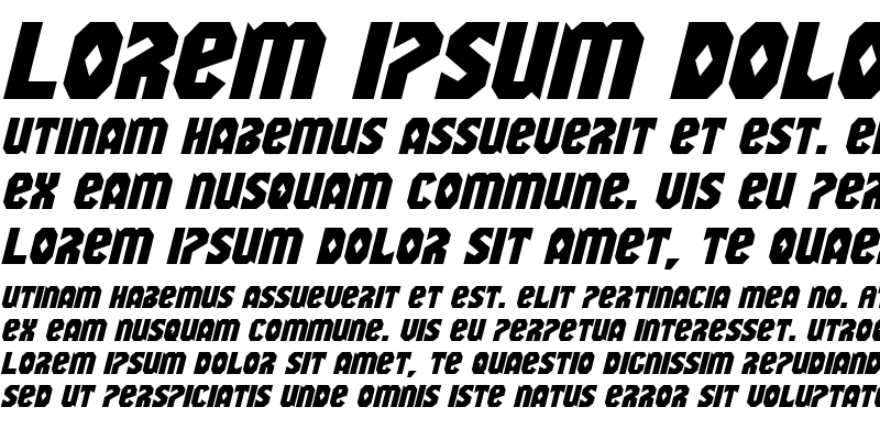 Sample of Warrior Nation Expanded Italic