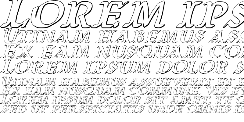 Sample of Wars of Asgard 3D Italic Italic
