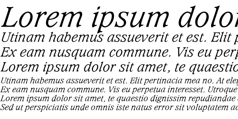 Sample of WaverlyLightItalic Roman