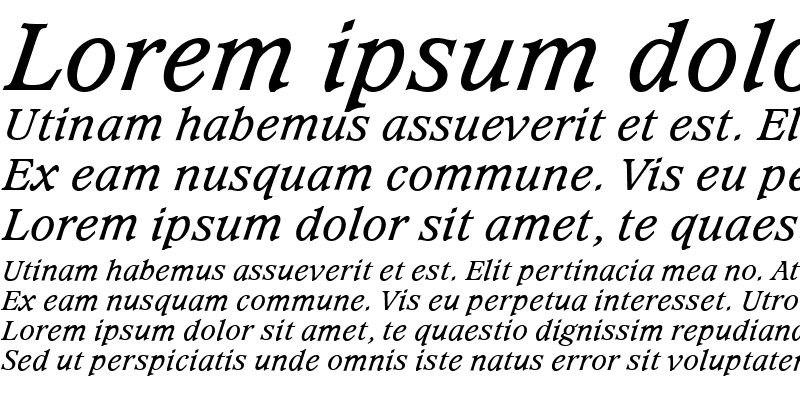 Sample of WaverlyMediumItalic Roman