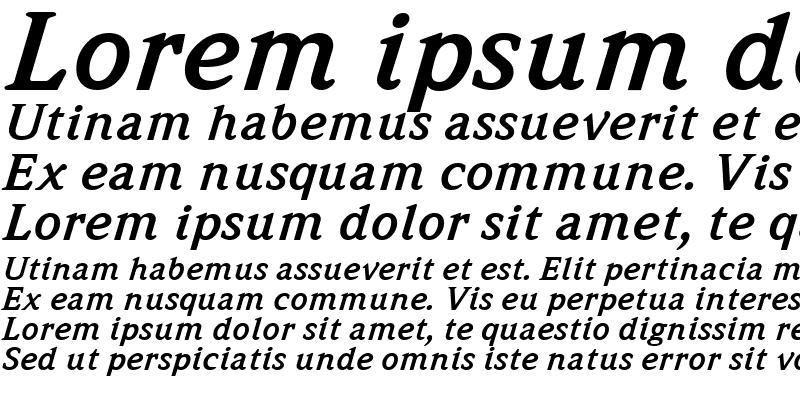 Sample of Weidemann Bold Italic