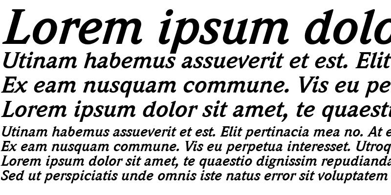 Sample of Weidemann LT Book Bold Italic