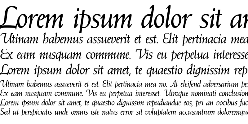 Sample of WeinDB Italic