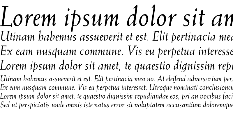 Sample of Weiss-Italic Regular