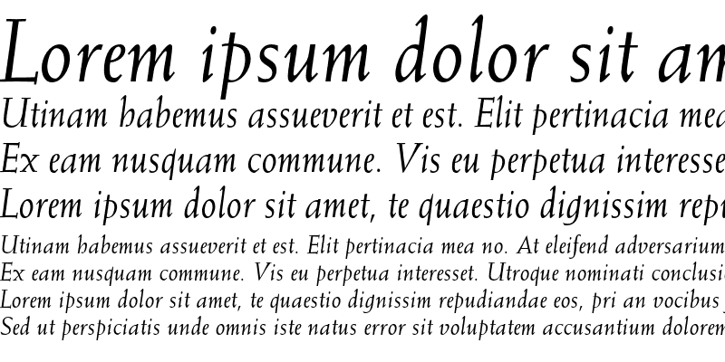 Sample of Weiss Italic
