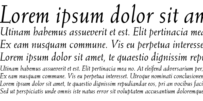 Sample of Weiss LT Italic