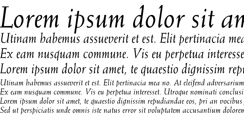 Sample of Weiss Std Italic