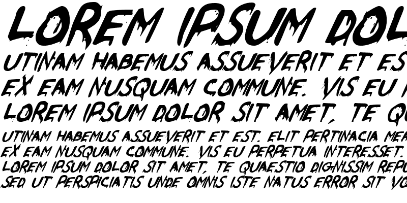 Sample of Were-Beast Italic Italic