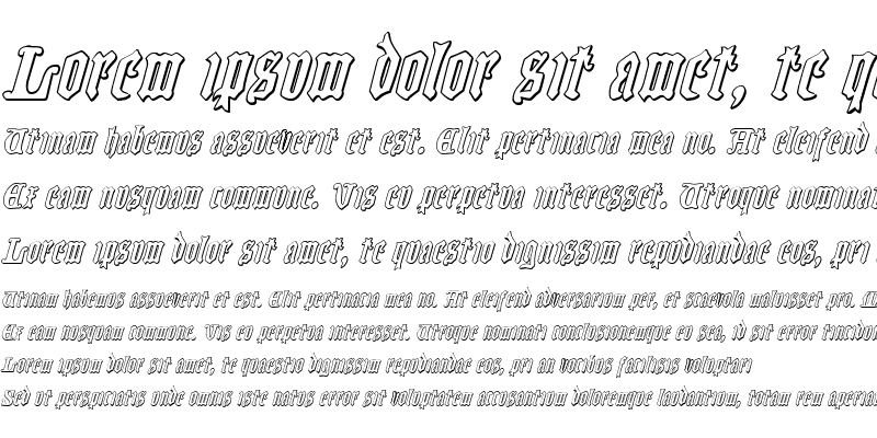 Sample of Westdelphia 3D Italic Italic