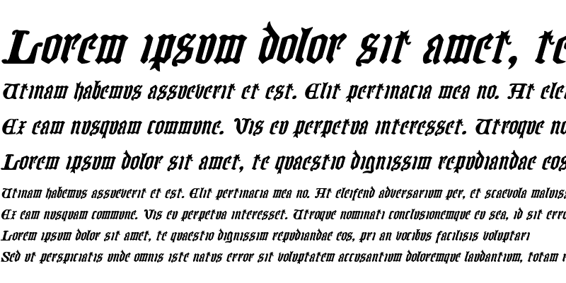 Sample of Westdelphia Expanded Italic