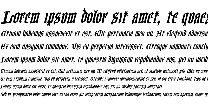 Sample of Westdelphia Rotalic Italic