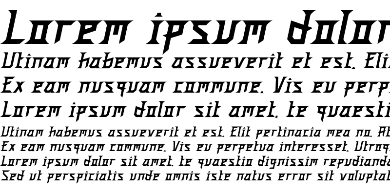 Sample of Western Monttero Italic