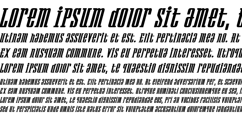 Sample of Westminster NDP Italic