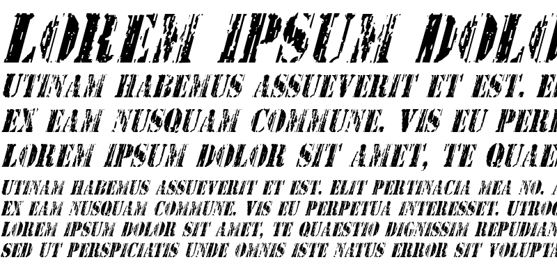 Sample of Wetworks Condensed Italic