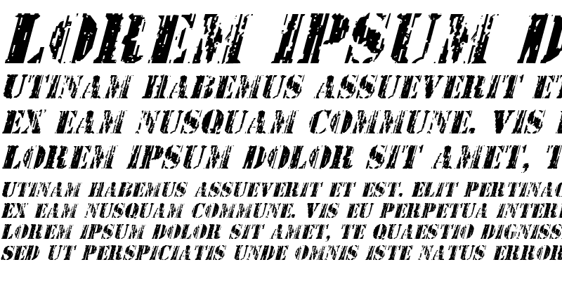 Sample of Wetworks Italic