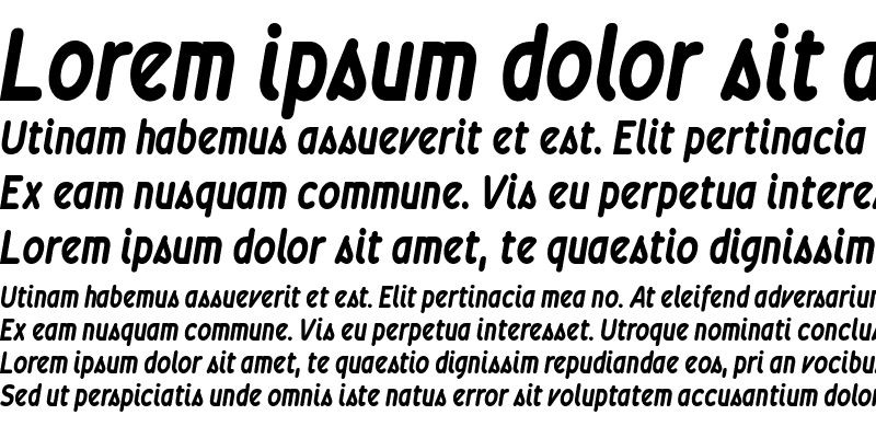 Sample of Wevli Condensed Bold Italic