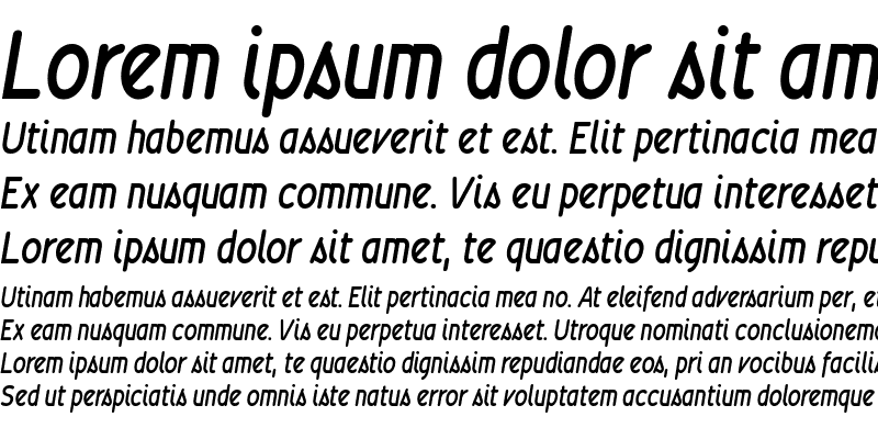 Sample of Wevli Condensed Medium Italic