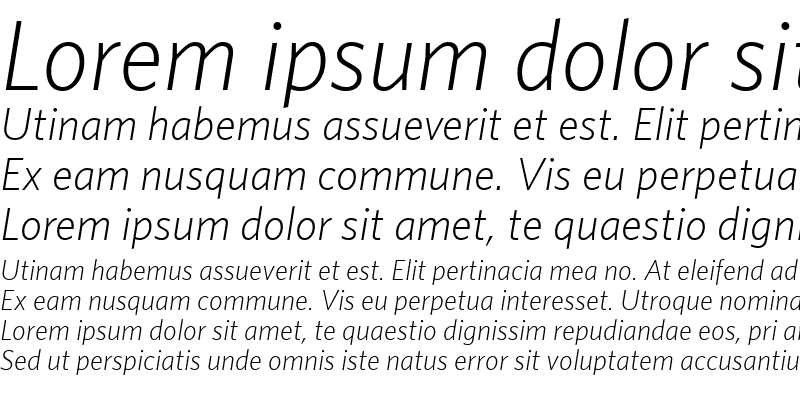 Sample of Whitney-Light Italic