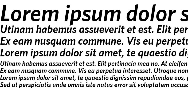 Sample of Whitney-Semibold Italic