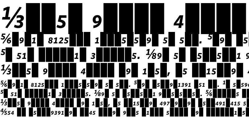 Sample of WhitneyNumeric Semibold Italic