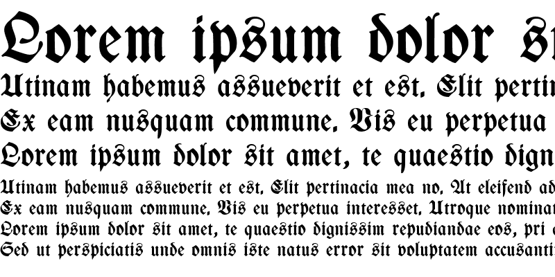 Sample of WieynckFraktur Bold