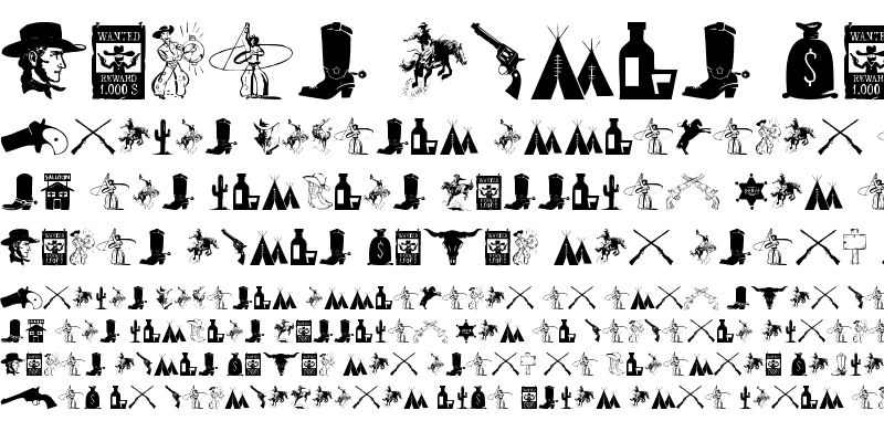 Sample of Wild West Icons