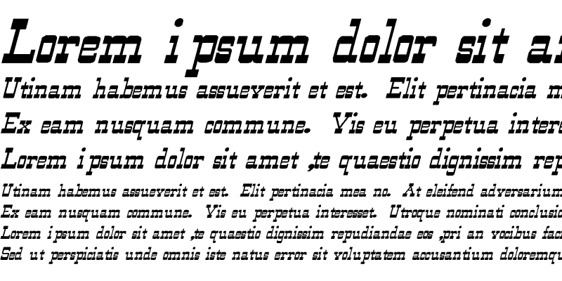 Sample of WildWest-Normal Italic