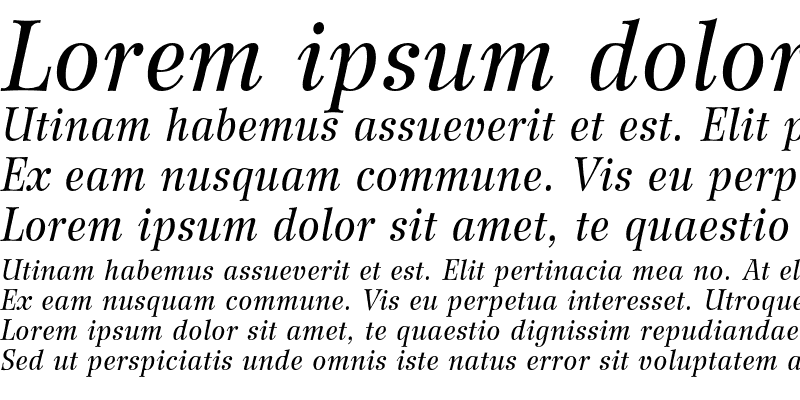 Sample of Wilke 56 Italic