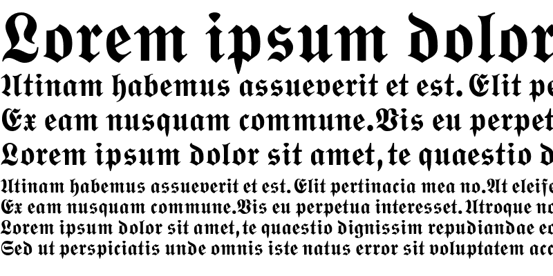 Sample of WittenbergerFrakturMT Bold