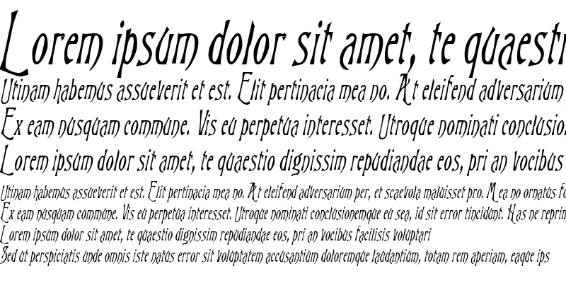 Sample of WizardCondensed Italic